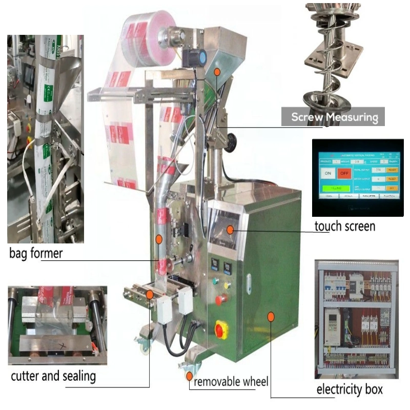 Automatic Weighing Packaging Multi-Function Packing Salt Sugar Sachet Stick Instant Coffee Milk Powder Vertical Packing Machine