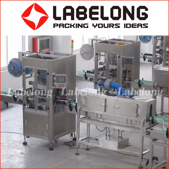 Automática 6000-18000bph PET/Botella de vidrio Máquina de etiquetado de manga retráctil de cabeza simple/doble